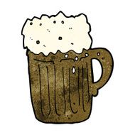 cartoon mug of beer N18