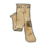 cartoon patched old pants N6