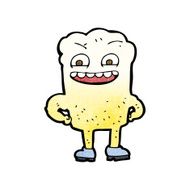 cartoon happy tooth N28