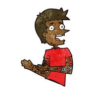 cartoon man with tattoos N6