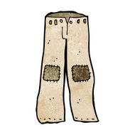 cartoon patched old pants N7