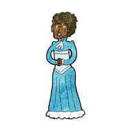 cartoon shocked victorian woman N7