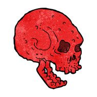 cartoon spooky skull N109