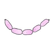 cartoon string of sausages N6