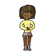 cartoon friendly woman N45