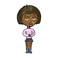 cartoon bored woman waiting N5