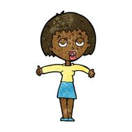 cartoon bored woman N21