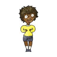 cartoon excited woman N88
