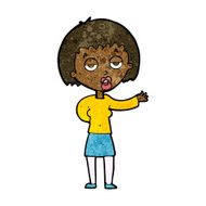 cartoon bored woman N22