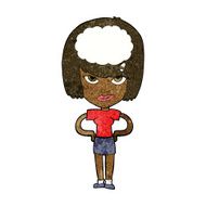 cartoon woman thinking N28