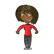 cartoon excited woman N89