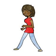 Cartoon Woman Walking N9