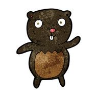 cartoon black bear cub N34