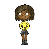 cartoon happy woman N168