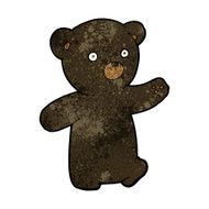 cartoon black bear cub N35