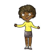 cartoon confused woman N81