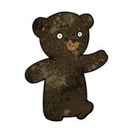 cartoon black bear cub N37