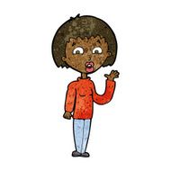 Cartoon Woman Waving N205
