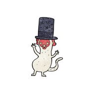 cartoon monkey in top hat N13