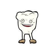 cartoon happy tooth character N3