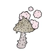 cartoon weird mushroom N12