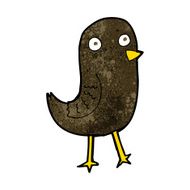 funny cartoon bird N124