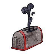 cartoon toaster burning toast N2