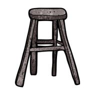 cartoon wooden stool N10