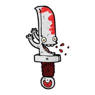 crazy knife cartoon character N6