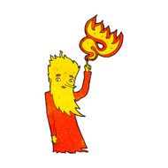 cartoon fire spirit N4