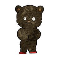 cartoon teddy black bear cub N6