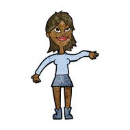 cartoon woman making hand gesture N6