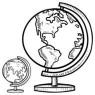 Desktop globe sketch
