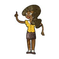 cartoon pretty woman with idea N45
