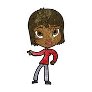 cartoon pointing woman N18