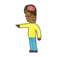 cartoon clever man pointing N7
