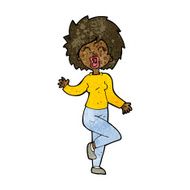 cartoon woman dancing N20