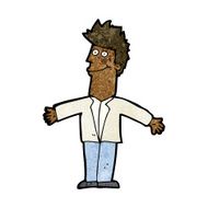 cartoon happy man N302
