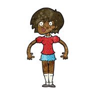 cartoon surprised woman N145
