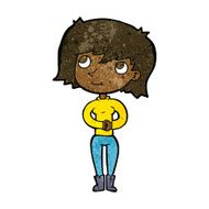 cartoon friendly woman N46