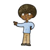 cartoon pointing boy N20