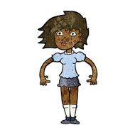 cartoon happy woman N169