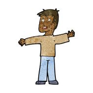 cartoon surprised man N96