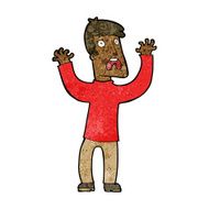 cartoon frightened man N68