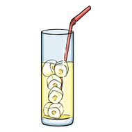 Vector Cartoon Glass of Lemonade