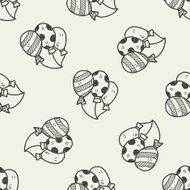 doodle balloon seamless pattern background N6