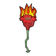 cartoon burning flower N5
