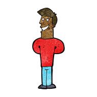 cartoon grinning man N58