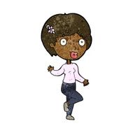 cartoon surprised woman N146