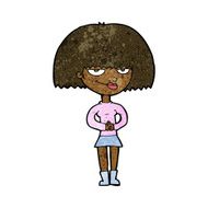 cartoon sly woman N6